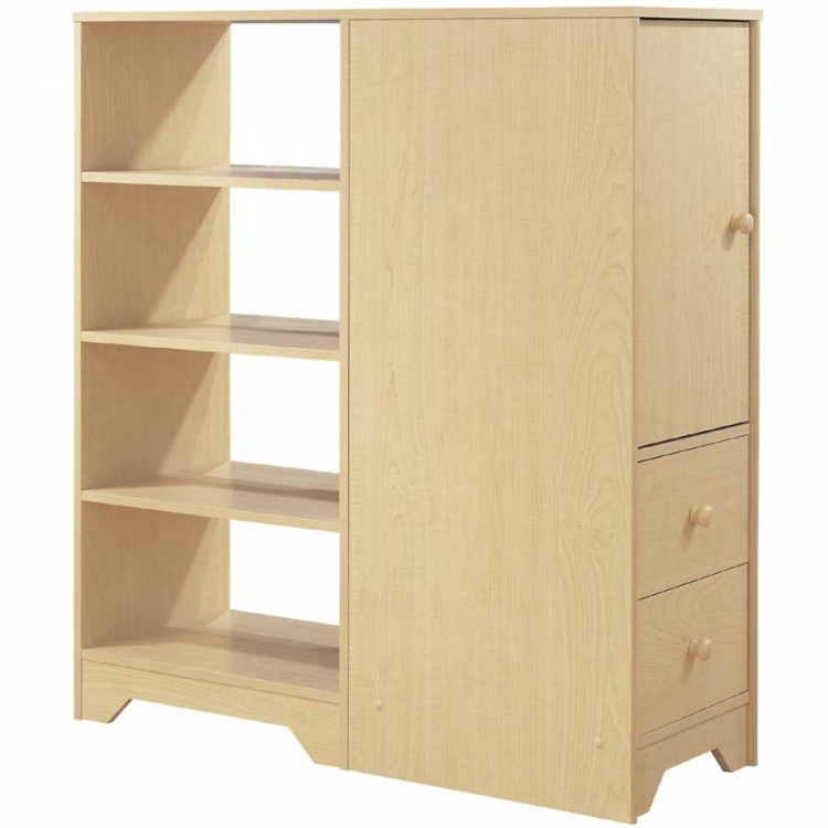 Popular Natural Maple Loft Bed Storage Unit