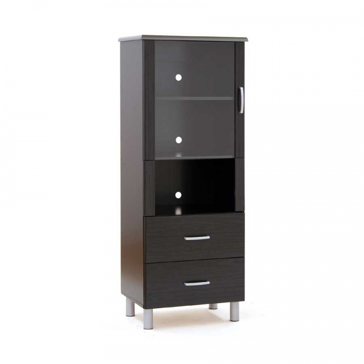 Cosmos Black Onyx and Charcoal Shelf Bookcase