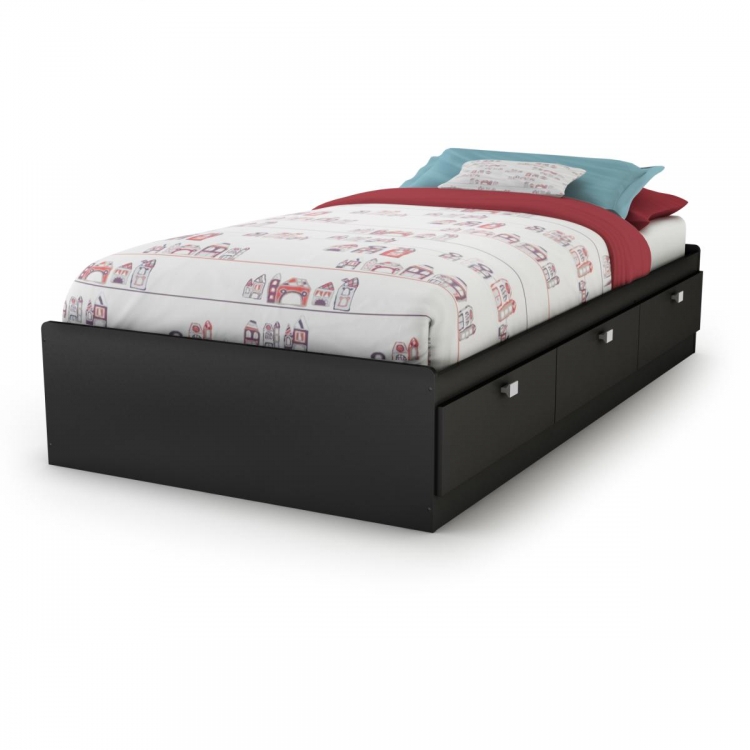 Spark Twin Mates Bed - Pure Black