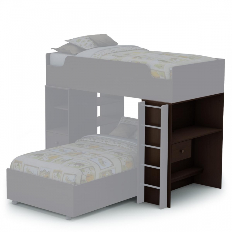 Logik Twin Loft Bed Storage Unit - Chocolate