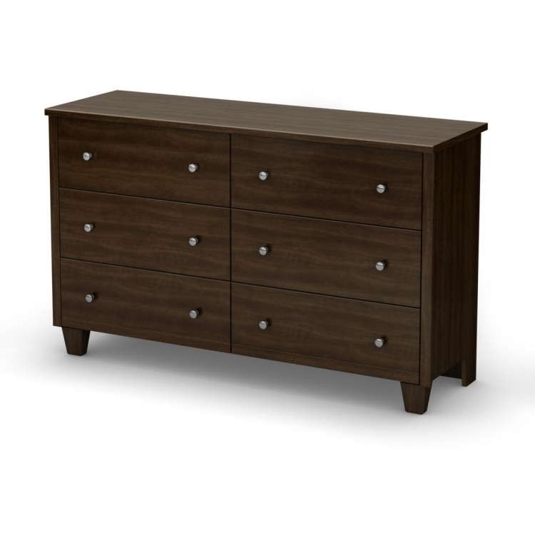 Clever Room 6 Drawer Dresser - Mocha