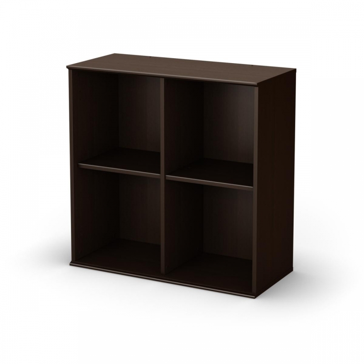 Stor It 4 Cubby Storage Shelves - Chocolate