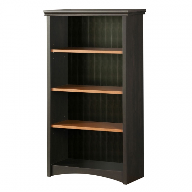 Gascony Ebony and Spice Wood Shelf Bookcase