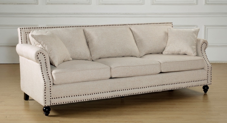Camden Beige Linen Sofa