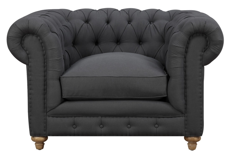 Oxford Grey Linen Chair