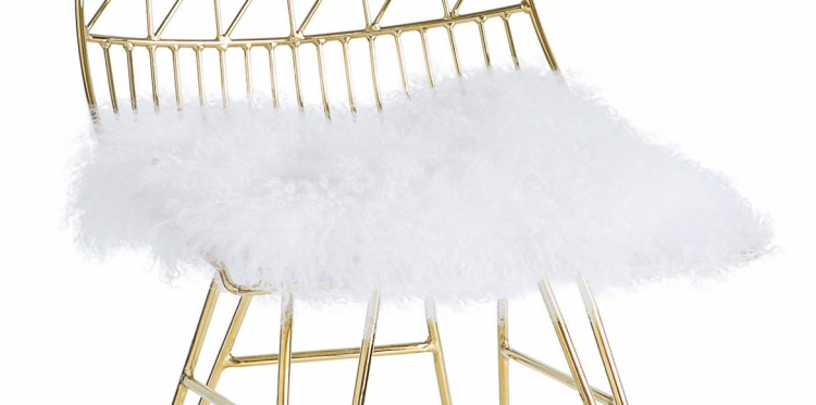 TOV Furniture Allure Sheepskin Cushion - White