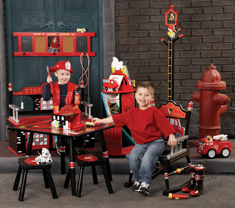 Levels of Discovery Firefighter Table & 2 Stool Set