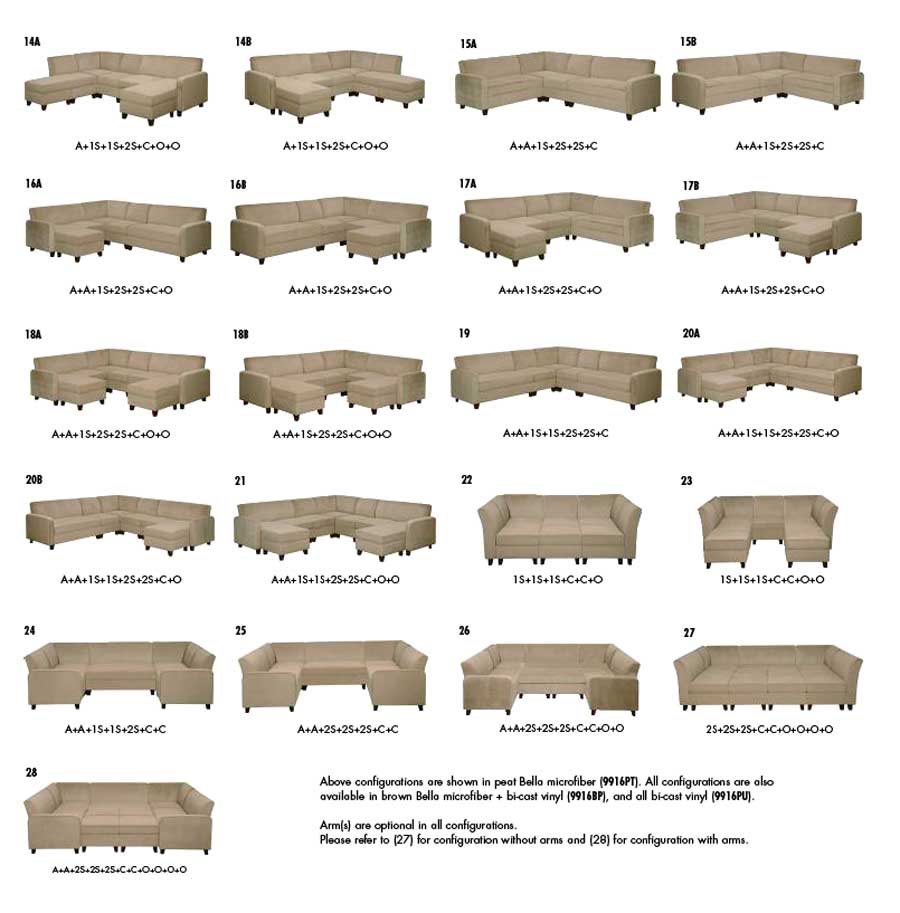 Homelegance Glengate Sectional Collection PU