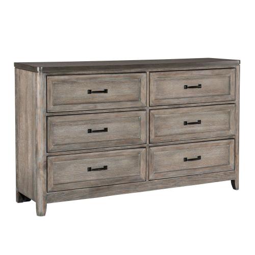 Newell Dresser - Two-tone finish: Brown and Gray