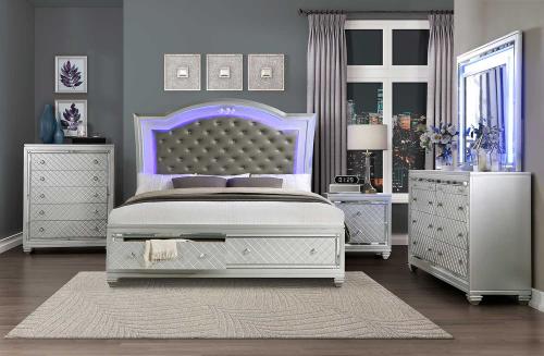 Leesa Bedroom Set - Silver