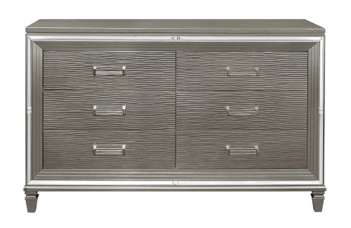 Tamsin Dresser with 2 Hidden Jewelry Boxes - Silver-Gray Metallic