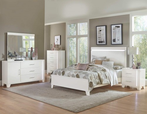 Kerren or Keren Bedroom Set - White High Gloss