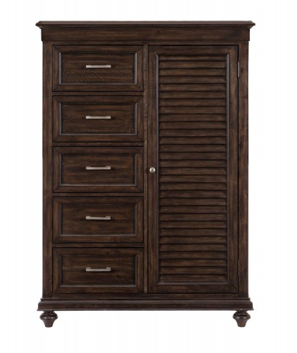 Homelegance Cardano Wardrobe Chest - Driftwood Charcoal over Acacia Solids and Veneers
