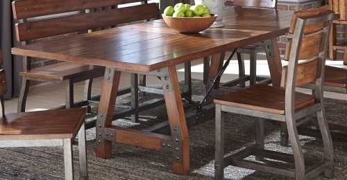 Holverson Dining Table - Rustic Brown