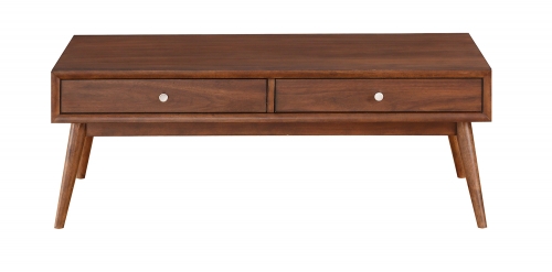 Homelegance Frolic Cocktail/Coffee Table with Two Functional Drawers - Brown