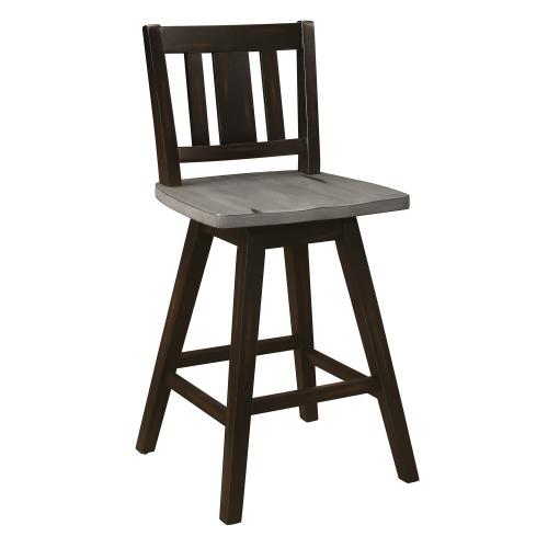 Amsonia Swivel Counter Height Chair - Distressed Gray/Black