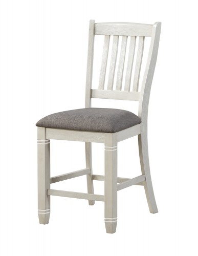 Homelegance Granby Counter Height Chair - Antique White - Rosy Brown