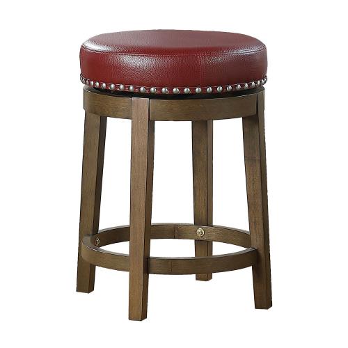 Homelegance Westby Swivel Counter Height Stool - Red - Brown