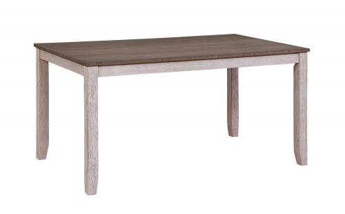 Ithaca Dining Table - Grayish White/Brown