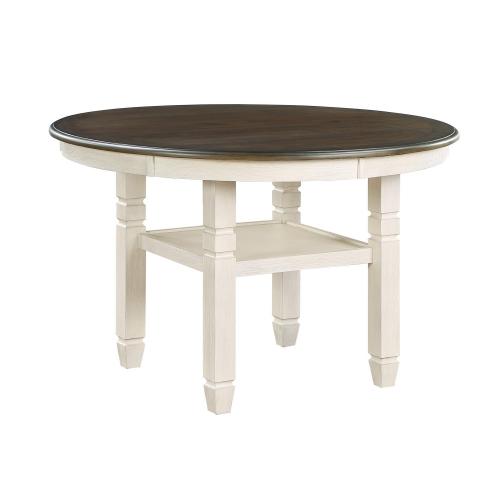 Asher Dining Table - Brown/Antique White