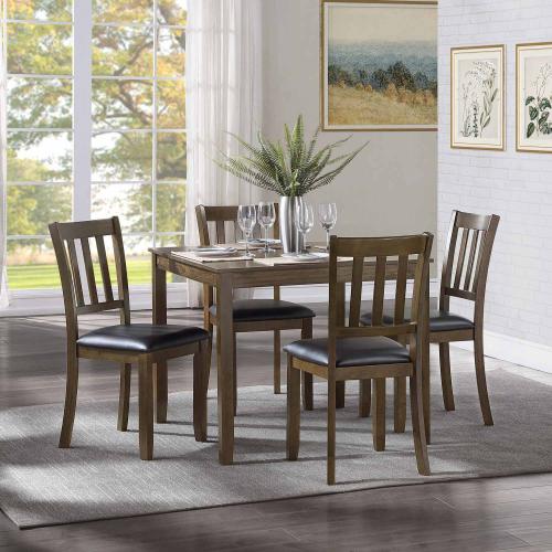 Faust 5-Piece Pack Dinette Set - Charcoal Brown