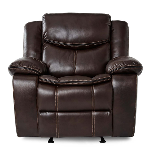 Bastrop Glider Reclining Chair - Dark Brown