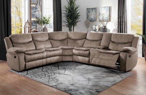 Bastrop Reclining Sectional Sofa Set - Brown