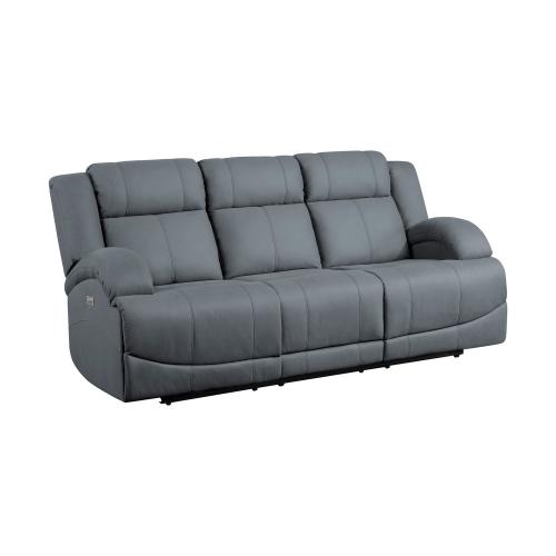 Homelegance Camryn Power Double Reclining Sofa - Graphite blue