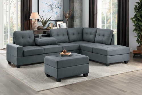 Maston Sectional Sofa Set - Dark gray