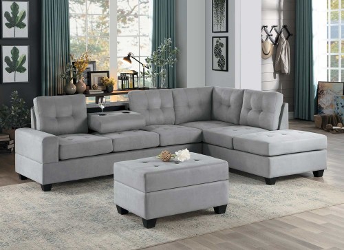 Maston Sectional Sofa Set - Light gray