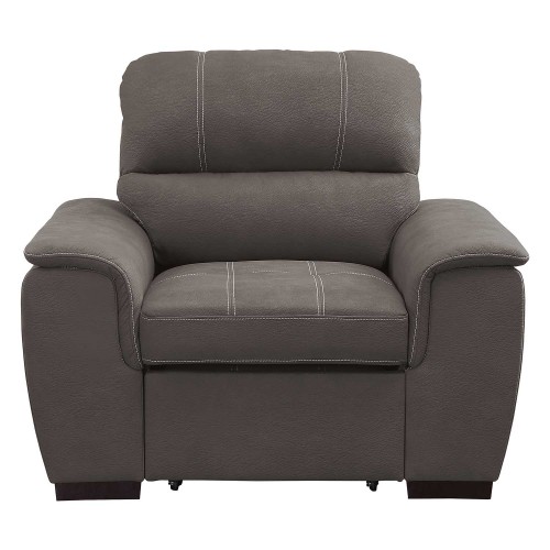 Andes Chair with Pull-out Ottoman - Taupe
