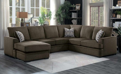 Maddy Sectional Sofa Set - Brown