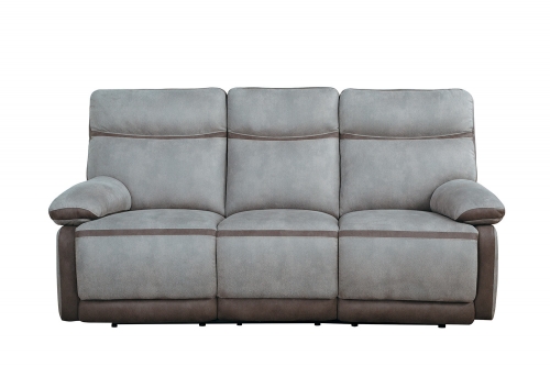 Barilotto Power Double Reclining Sofa With Power Headrests - Gray
