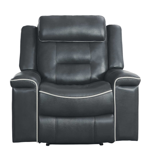Homelegance Darwan Lay Flat Reclining Chair - Dark Gray