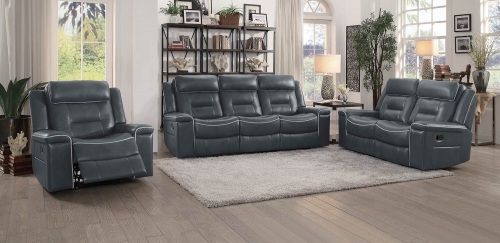 Darwan Reclining Sofa Set - Dark Gray