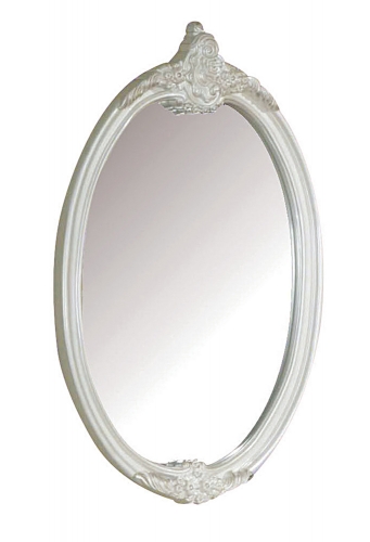 Acme Pearl Mirror - Oval - Pearl White/Gold Brush Accent
