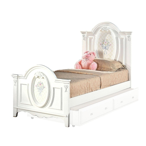 Flora Panel Bed - White