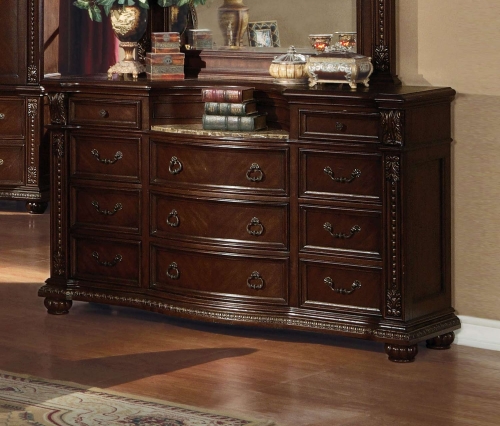 Anondale Dresser with Marble Top - Cherry