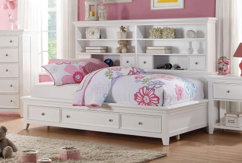 Lacey Daybed with Storage - White
