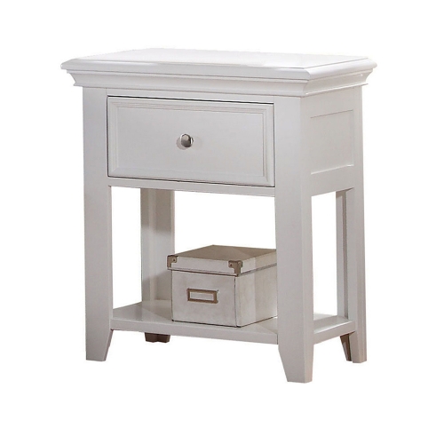 Lacey Nightstand with Drawer - White