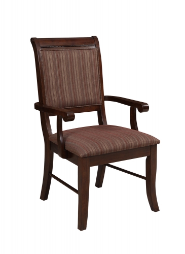 Mahavira Arm Chair - Fabric/Espresso
