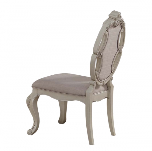 Acme Ragenardus Side Chair - Fabric/Antique White