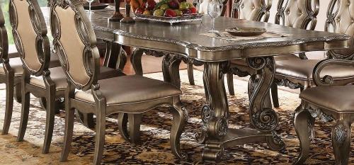 Acme Ragenardus Dining Table with Double Pedestal - Vintage Oak