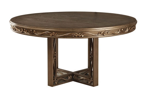 Orianne Round Dining Table - Antique Gold