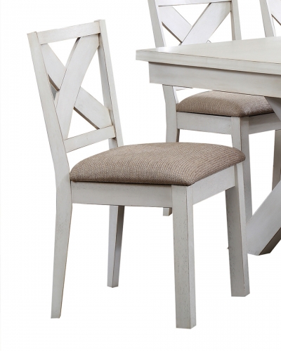 Apollo Side Chair - Fabric/Antique White