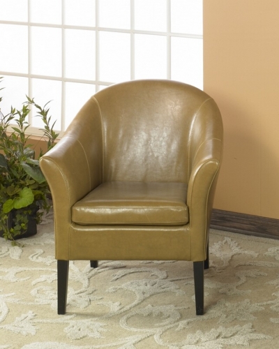 1404 Camel Leather Club Chair