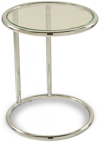 Avenue Six Yield Circle Glass Table.