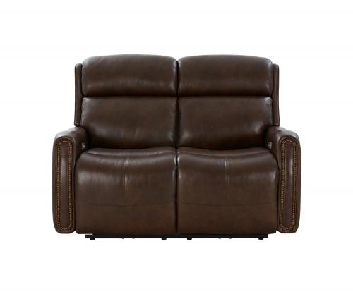 Brookside Power Reclining Loveseat with Power Head Rests and Power Lumbar - Ashford Walnut/All Leather