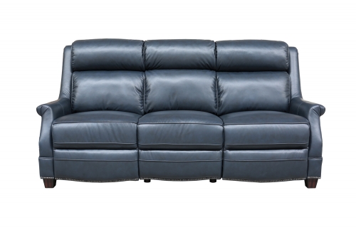 Warrendale Power Reclining Sofa with Power Head Rests - Shoreham Blue/All Leather
