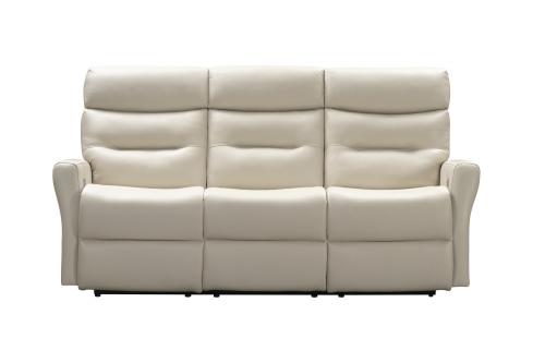 Enzo Power Reclining Sofa with Power Head Rests and Power Lumbar - Laurel Cream/Leather Match